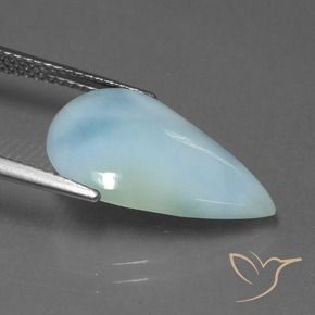 Larimar Bleu bébé naturelle En forme de poire, 4.79 ct, Opaque