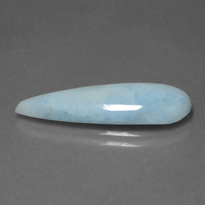 Larimar bleue naturelle en forme de poire, 4,72 ct, opaque