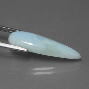 Larimar bleue naturelle en forme de poire, 4,72 ct, opaque