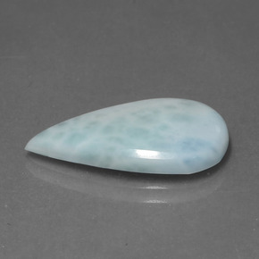 Larimar bleue naturelle en forme de poire, 5,31 ct, opaque