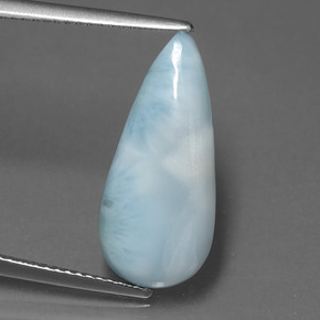 Larimar Bleu naturelle En forme de poire, 4.67 ct, Opaque