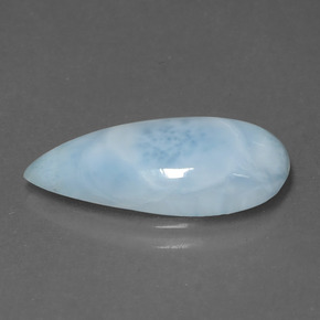 Larimar bleue naturelle en forme de poire, 4,51 ct, opaque