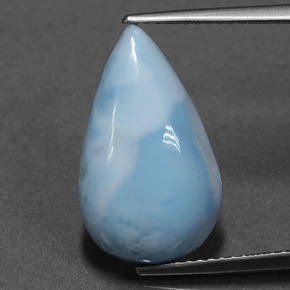 Larimar Bleu naturelle En forme de poire, 6.15 ct, Opaque