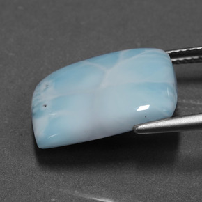 Larimar Bleu naturelle Baquette, 9.20 ct, Opaque