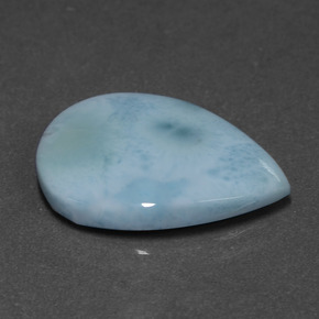 Larimar bleue naturelle en forme de poire, 6,90 ct, opaque