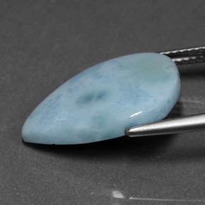 Larimar bleue naturelle en forme de poire, 6,90 ct, opaque
