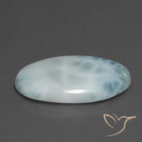 Larimar Bleu clair naturelle ovale, 16.58 ct, Opaque