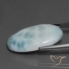 Larimar Bleu clair naturelle ovale, 16.58 ct, Opaque
