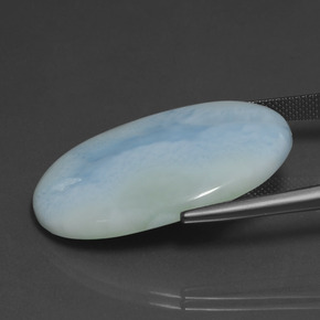 Larimar bleue naturelle coupe ovale, 28,88 ct, opaque