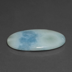 Larimar bleu naturelle coupe ovale, 21,31 ct, opaque
