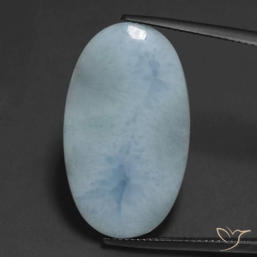 15.06ct Naturel Bleu clair Larimar, ovale, Opaque
