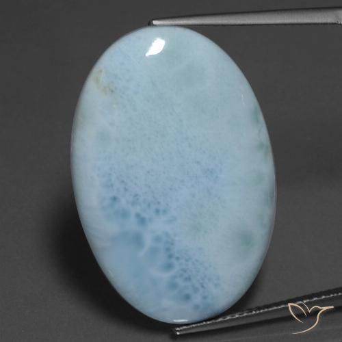 20.33ct Naturel Bleu clair Larimar, ovale, Opaque