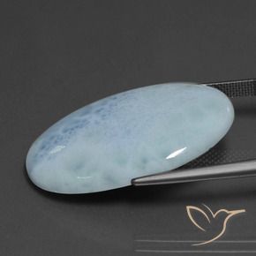 Larimar Bleu clair naturelle ovale, 20.33 ct, Opaque