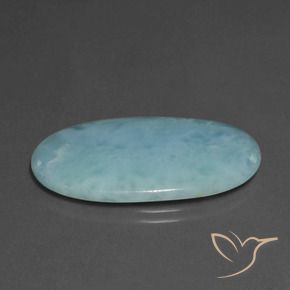 Larimar Bleu clair naturelle Coupe ovale, 17.78 ct, Opaque