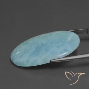 Larimar Bleu clair naturelle Coupe ovale, 17.78 ct, Opaque