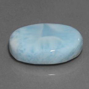 Larimar bleue naturelle coupe ovale, 17,21 ct, opaque