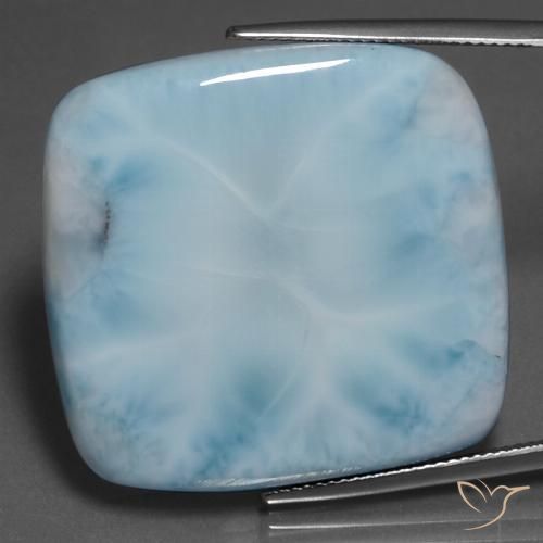 58.94ct Naturel Bleu clair Larimar, Coussin, Opaque