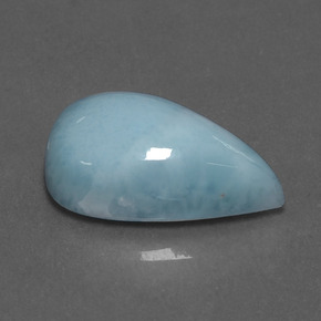 Larimar bleue naturelle en forme de poire, 10,31 ct, opaque