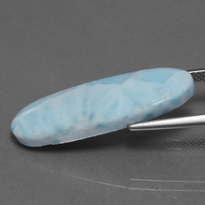 Larimar Bleu naturelle Coupe ovale, 10.93 ct, Opaque