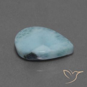Larimar Bleu clair naturelle En forme de poire, 7.69 ct, Opaque