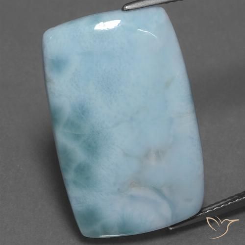15.43ct Naturel Bleu verdâtre léger Larimar, Baquette, Opaque