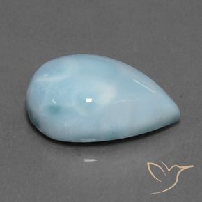 Larimar Bleu bébé naturelle En forme de poire, 16.87 ct, Opaque
