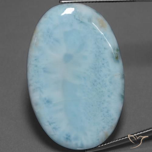53.89ct Naturel Vert bleu clair Larimar, ovale, Opaque