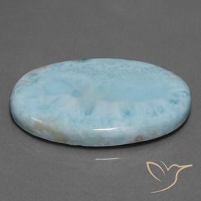 Larimar Vert bleu clair naturelle ovale, 53.89 ct, Opaque