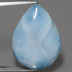 Larimar Bleu bébé naturelle En forme de poire, 14.08 ct, Opaque