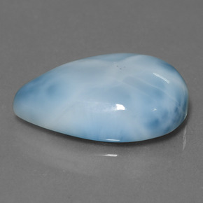 Larimar Bleu bébé naturelle En forme de poire, 14.08 ct, Opaque