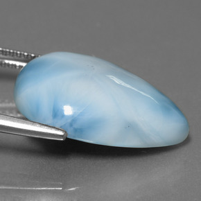 Larimar Bleu bébé naturelle En forme de poire, 14.08 ct, Opaque