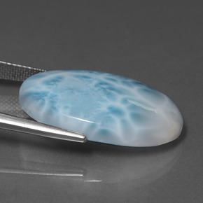 Larimar Bleu naturelle Coupe ovale, 22.03 ct, Opaque