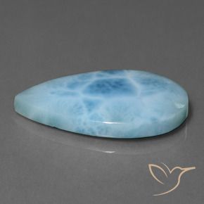 Larimar Bleu aquatique naturelle En forme de poire, 18.24 ct, Opaque