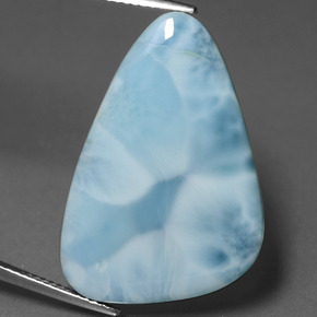 Larimar bleu naturelle forme fantaisie, 18,86 ct, opaque