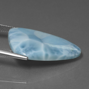 Larimar bleu naturelle forme fantaisie, 18,86 ct, opaque