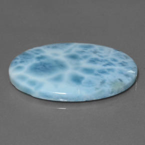 Larimar bleue naturelle coupe ovale, 27,35 ct, opaque