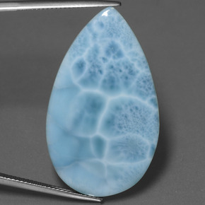 Larimar Bleu naturelle En forme de poire, 28.91 ct, Opaque