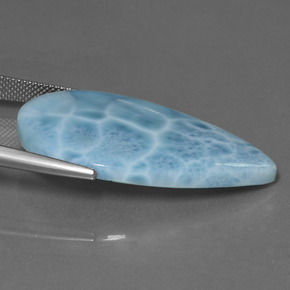 Larimar Bleu naturelle En forme de poire, 28.91 ct, Opaque