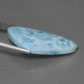 Larimar bleue naturelle forme fantaisie, 25,33 ct, opaque