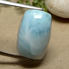 Larimar Vert bleu naturelle Coupe coussin, 10.59 ct, Opaque