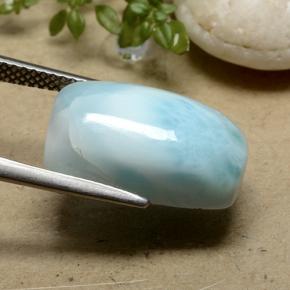 Larimar Vert bleu naturelle Coupe coussin, 10.59 ct, Opaque