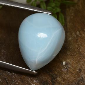 Larimar Vert bleu naturelle En forme de poire, 12.95 ct, Opaque