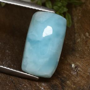 Larimar bleue naturelle coupe coussin, 8,00 ct, opaque