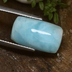 Larimar bleue naturelle coupe coussin, 8,00 ct, opaque
