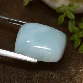 Larimar Vert bleu naturelle Coupe coussin, 4.46 ct, Opaque
