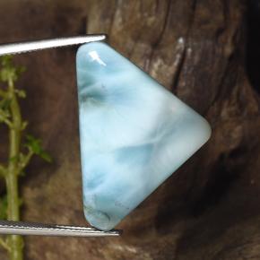 Larimar bleue naturelle trillion, 24,61 ct, opaque