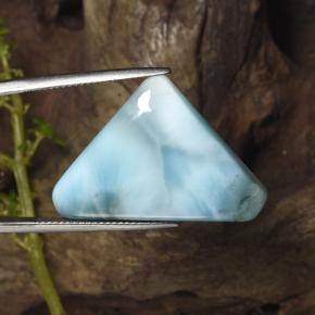 Larimar bleue naturelle trillion, 24,61 ct, opaque
