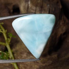 Larimar bleue naturelle trillion, 25,27 ct, opaque