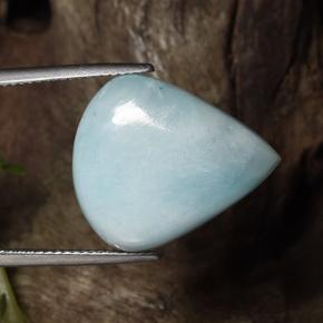 Larimar bleue naturelle en forme de poire, 19,34 ct, opaque