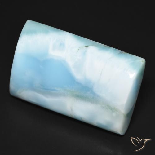 Larimar Bleu clair naturelle Baquette, 56.47 ct, Opaque